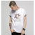 T-Shirt imprimé femme Streetwear blanc vue de face