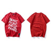 Impression T-shirt Streetwear rouge vue d'ensemble