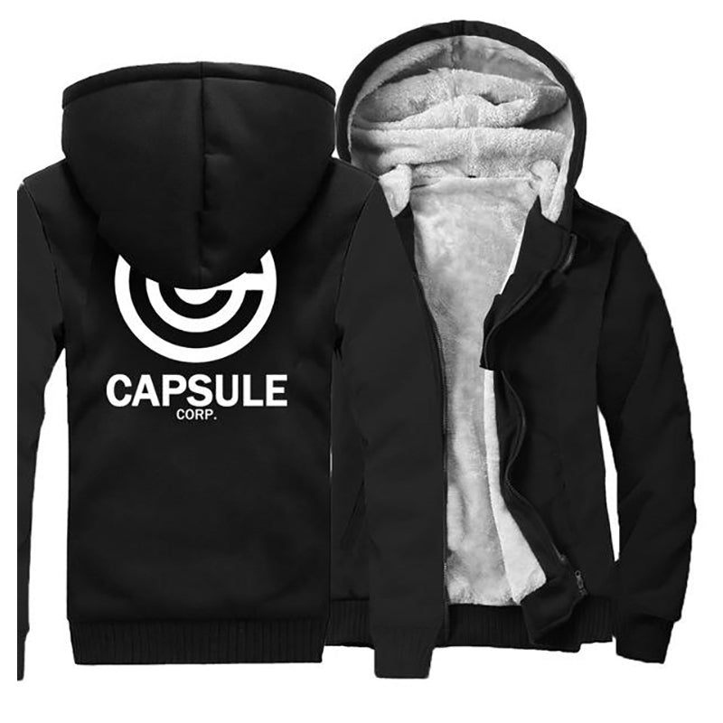 Veste manga polaire noir DBZ capsule corp