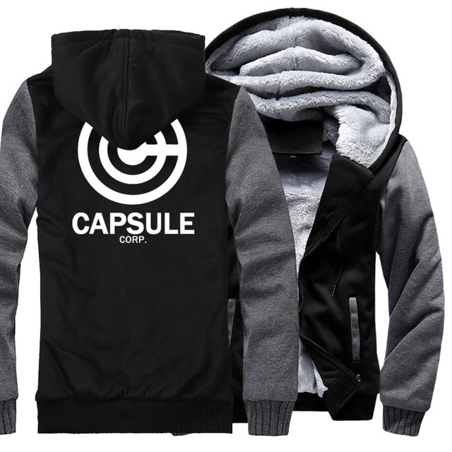 Veste manga polaire gris DBZ capsule corp