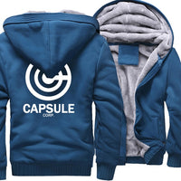 Veste manga polaire bleu DBZ capsule corp