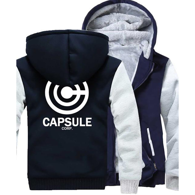 Veste manga polaire navy DBZ capsule corp