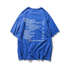 Oversized t-shirt bleu Streetwear vue de dos