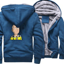 Veste manga bleu polaire saitama ok one punch man