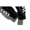Pantalon à carreaux Streetwear noir extrémités ajustées