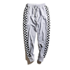 Pantalon à carreaux Streetwear blanc vue de face