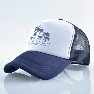 Casquette américaine palmier navy vue de profil