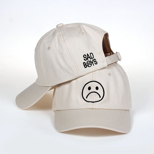 Casquette beige emoji Streetwear vue avant et arrière