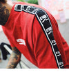 T-Shirt cool rouge Streetwear avec bande