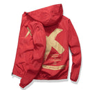 Veste imperméable Streetwear rouge vue arrière