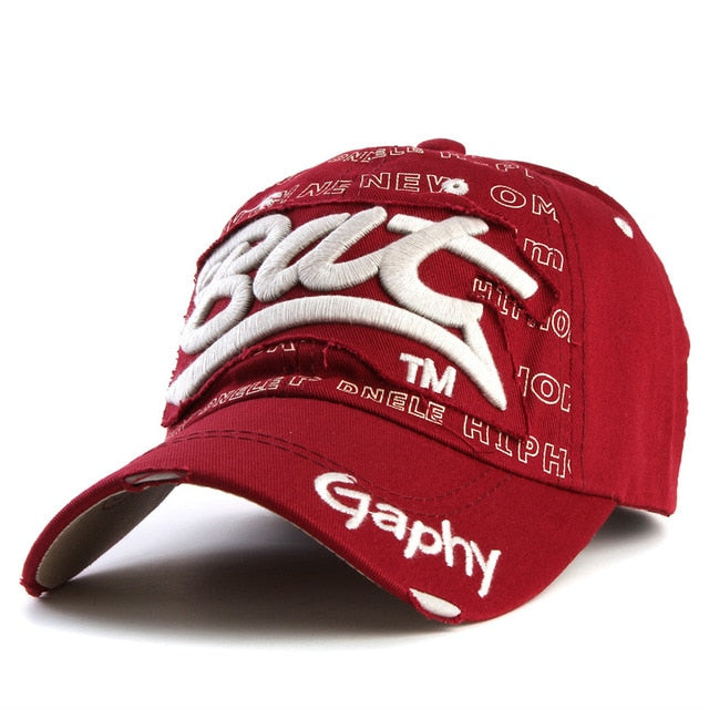 Casquette homme pas cher rouge blanc vue de profil