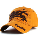 Casquette homme pas cher orange noir vue de profil