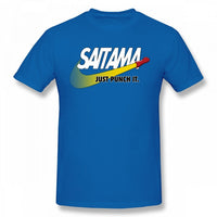 T-shirt manga bleu saitama logo nike one punch man