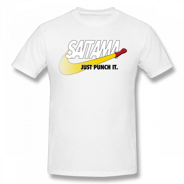 T-shirt manga blanc saitama logo nike one punch man