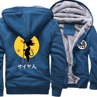 Veste manga polaire bleu petit goku DBZ