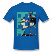 T-shirt manga bleu deku et all might my hero academia