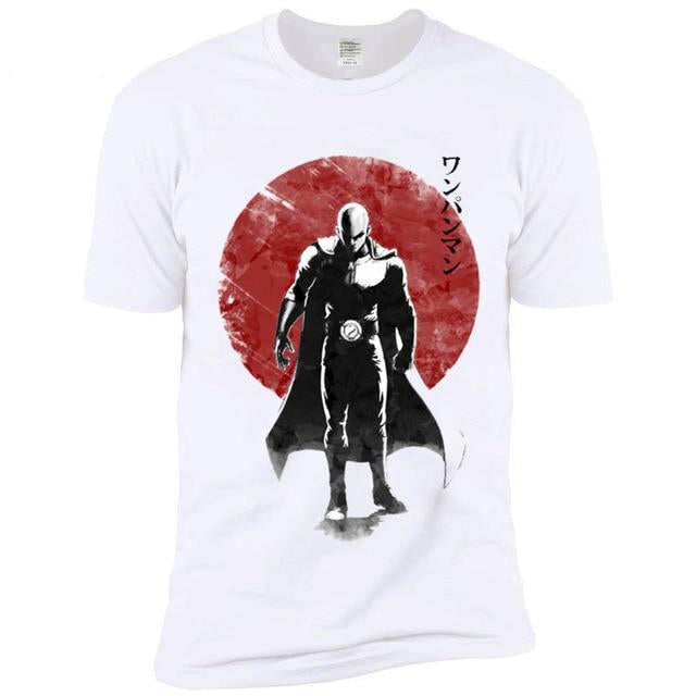 T-Shirt manga saitama lune rouge one punch man