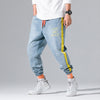 Pantalon Streetwear jean cargo homme vue de profil