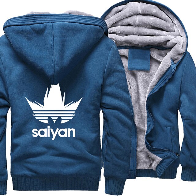 Veste manga polaire adidas saiyan bleu DBZ