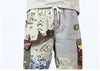 Pantalon Streetwear cargo camouflage multicolore avec cordon de serrage