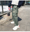 Pantalon Streetwear cargo large homme vert vue de profil
