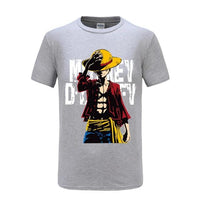 T-shirt gris Monkey D.Luffy