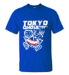 T-shirt manga bleu ken kaneki masque tokyo ghoul