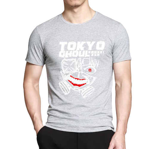 T-shirt manga gris ken kaneki masque tokyo ghoul