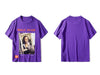 T-Shirt Mona Lisa Streetwear violet vue d'ensemble