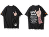 T-shirt Rock Streetwear noir vue d'ensemble