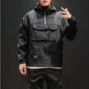 Veste cargo Streetwear noir vue de face