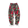 Pantalon Streetwear cargo camouflage rouge vue de face