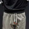 Pantalon Streetwear cargo homme gris cordon de serrage