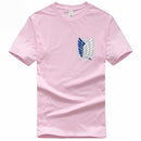 T-shirt manga rose logo attaque des titans