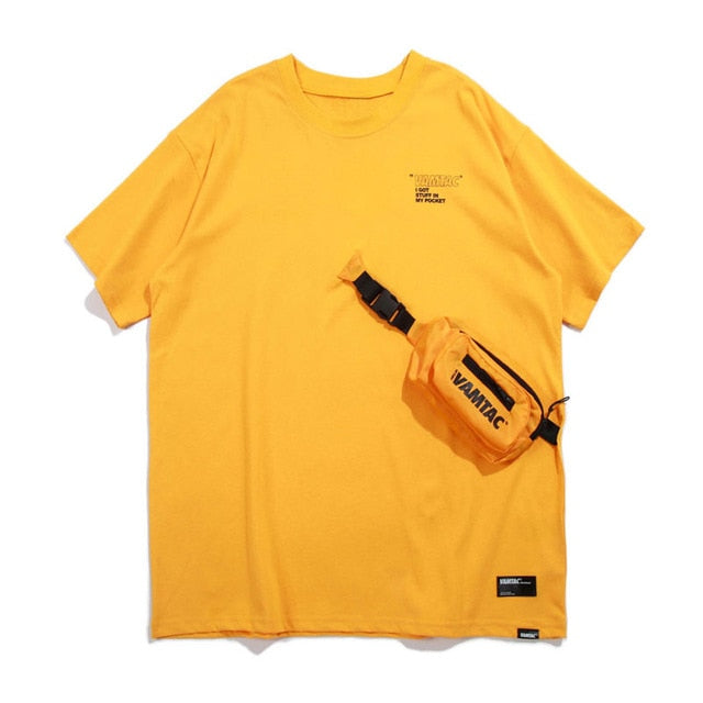 T-Shirt banane Streetwear jaune vue de face