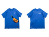 T-Shirt banane Streetwear bleu vue d'ensemble