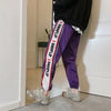 Jogging Streetwear violet vue de profil