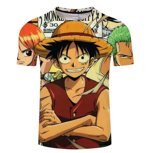 T-shirt Luffy au chapeau de paille