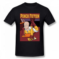 T-shirt manga noir pulp fiction one punch man