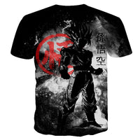 T-shirt Manga Dragon Ball Z Son goku Black