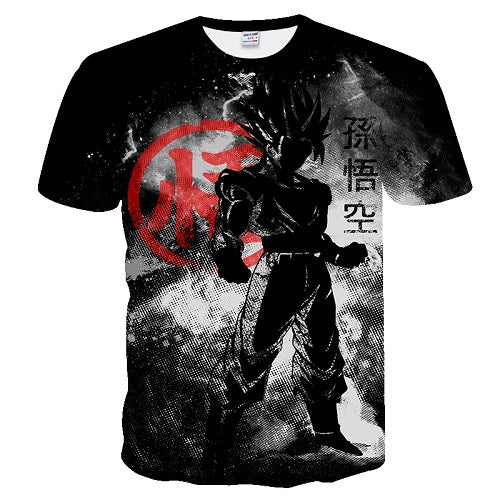 Dragon Ball Z Black and White T-Shirt 