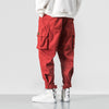 Cargo pantalon Streetwear rouge vue de dos