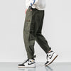 Cargo pantalon Streetwear kaki vue de profil