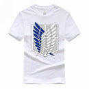 T-shirt manga blanc bataillon d'exploration attaque des titans