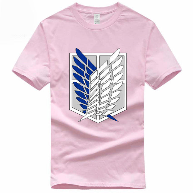 T-shirt manga rose bataillon d'exploration attaque des titans