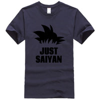 T-Shirt Manga Dragon Ball Z Just Saiyan navy logo noir