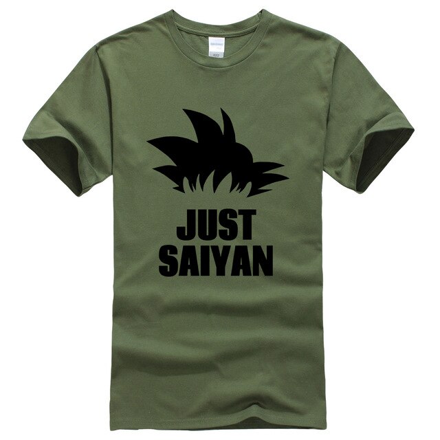 T-Shirt Manga Dragon Ball Z Just Saiyan vert