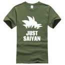 T-Shirt Manga Dragon Ball Z Just Saiyan kaki