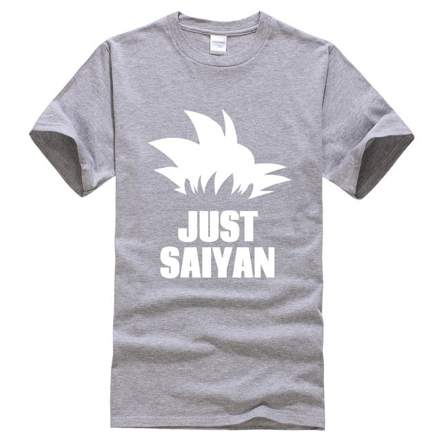 T-Shirt Manga Dragon Ball Z Just Saiyan gris