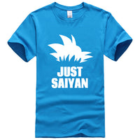 T-Shirt Manga Dragon Ball Z Just Saiyan bleu ciel